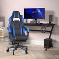 Flash Furniture Blue LeatherSoft Gaming Chair with Skater Wheels CH-00288-BL-RLB-GG